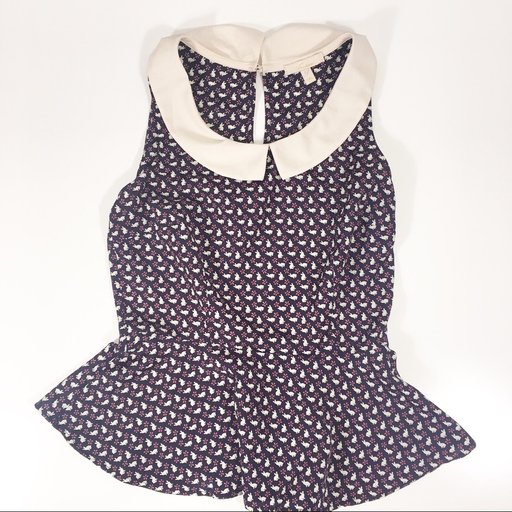 [Monteau] Bunny Peplum Blouse Size Large Juniors